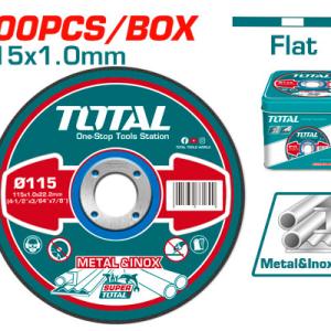 Total TAC210115100 علبة فيبر قص حديد 4.5 انش 100 قطعة 1 ملم