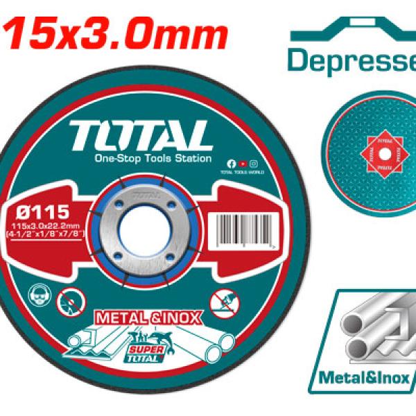 TOTAL TAC2211152 Abrasive metal cutting disc3mm فيبر قص حديد5. 4 انش