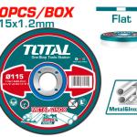 TOTAL TAC2211155 Abrasive metal cutting disc set فيبر ستانلس 10 قطع مع علبة 4.5"