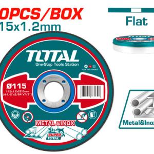 TOTAL TAC2211155 Abrasive metal cutting disc set فيبر ستانلس 10 قطع مع علبة 4.5"