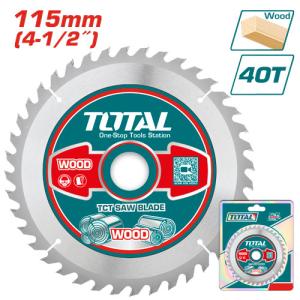 TOTAL TAC231255 TCT saw blade اسطوانة قص خشب 4.5" 16 ملم تركب للصاروخ