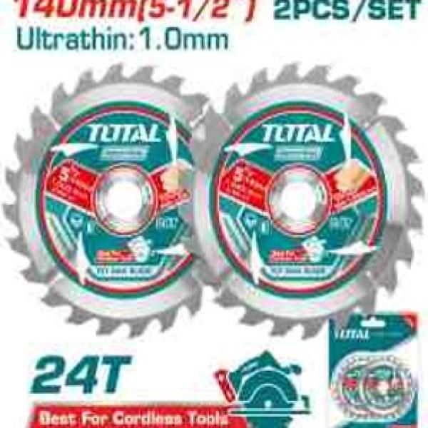 Total TAC2331403صينية قص خشب 5.5 انش 24 سن عدد 2