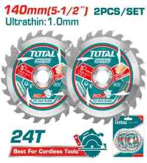 Total TAC2331403صينية قص خشب 5.5 انش 24 سن عدد 2