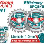 Total TAC233185 طقم صينية قص خشب 7.1/4 انش 24 سن عدد 2
