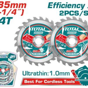 Total TAC233185 طقم صينية قص خشب 7.1/4 انش 24 سن عدد 2