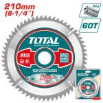 TOTOAL TAC233523 TCT saw blade for Aluminum 8.1/4" صينية قص المنيوم 60 سن