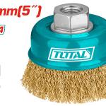 TOTAL TAC31051 Cup wire brush with nut 125mm فرشاية 5" سلك نحاس