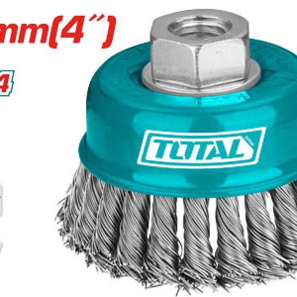 TOTAL TAC32041 WIRE CUP TWIST BRUSH 100mm فرشاية صاروخ مجدول "4