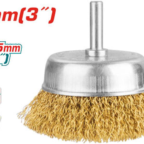 Total TAC33031 Cup brushes with shank 3" فرشاية سلك