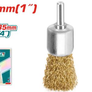 Total TAC37011 Wire end brushes with shank فرشاية سلك نحاس للدرل 24 ملم