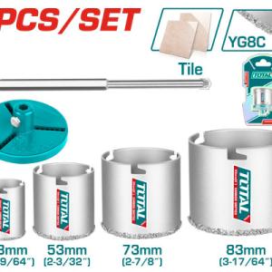 Total TAC44061 Carbide gritted hole saw set طقم هولسو 6 قطع