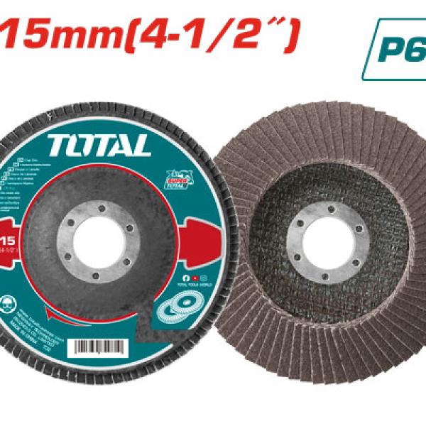 TOTAL TAC631152 Flap disc 4.5*22mm,P60 ورق حف مصفط