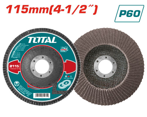 TOTAL TAC631152 Flap disc 4.5*22mm,P60 ورق حف مصفط
