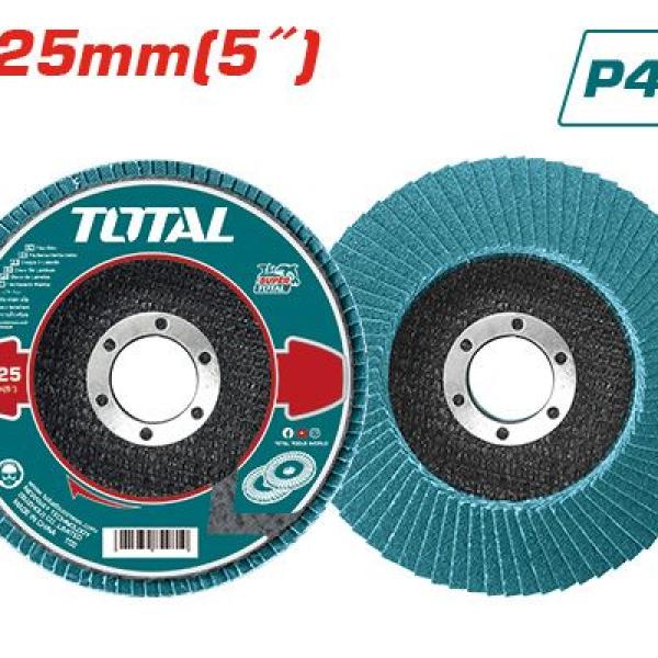 Total TAC641251 Zirconium flap disc 5" P40 ورق حف مدرج ازرق