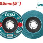 Total TAC641253 Zirconium flap disc 5" P80 ورق حف مدرج ازرق
