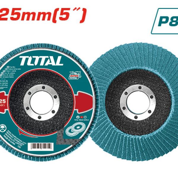 Total TAC641253 Zirconium flap disc 5" P80 ورق حف مدرج ازرق
