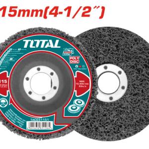 Total TAC651151 Poly disc فيبر لباد لإزالة الصدأ والدهان 4.5 انش