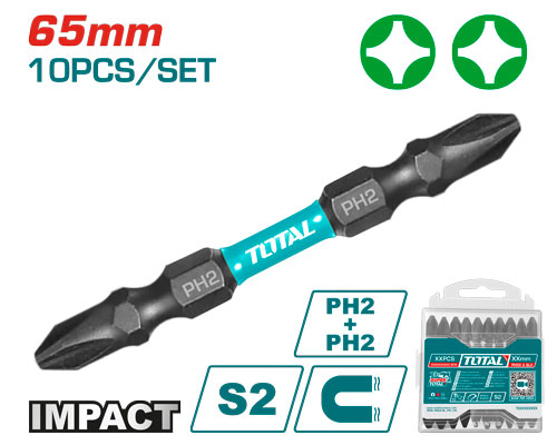 Total TACIM16PH233 Impact screwdriver bit راسية مفك امبكت اسود دبل