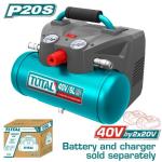 Total TACLI2003 Lithium-Ion air compressor كمبريسر شحن 20 فولت 6 لتر بدون بطارية وشاحن