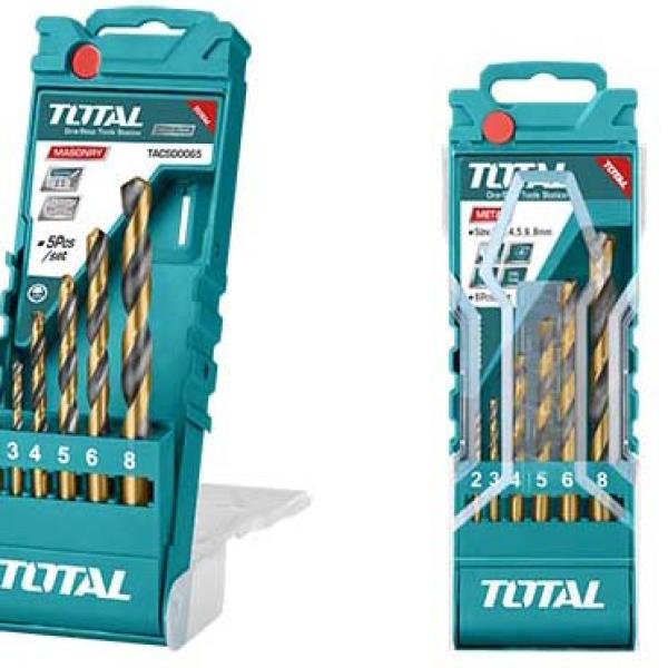 Total TACSD0065 طقم ريش حديد 2-8 ملم