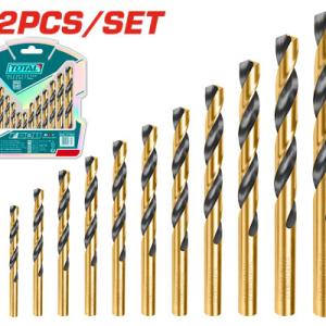 TOTAL TACSD0125 12 PCS HSS Twist Drill Bits Set طقم ريش حديد