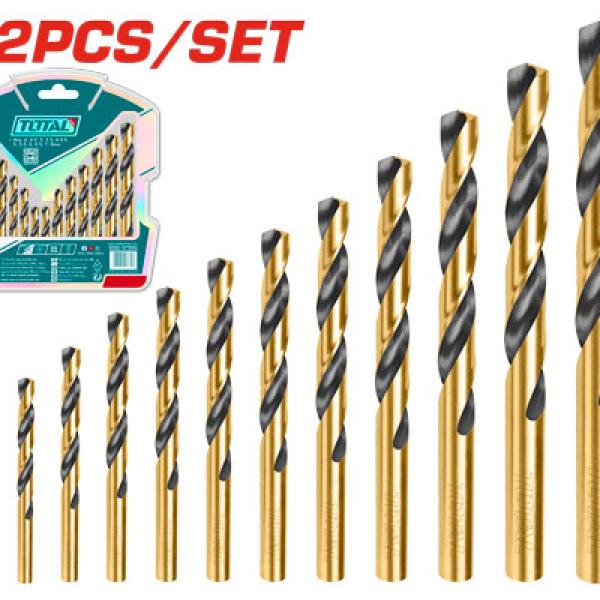 TOTAL TACSD0125 12 PCS HSS Twist Drill Bits Set طقم ريش حديد