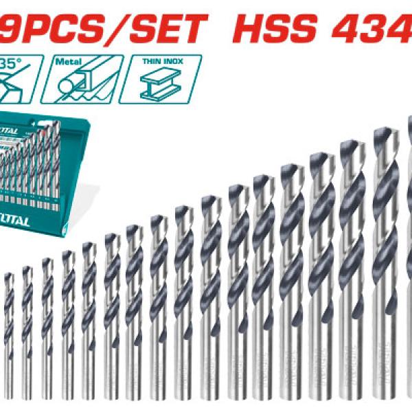 Total TACSD0195 طقم ريش حديد 19 قطعة