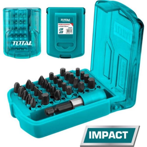 Total TACSD18306 30pcs 25mm Impact screwdriver bits set
