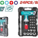 TOTAL TACSD30186 Bits Set 18Pcs طقم بوكسات + مفكات