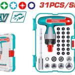 Total TACSD30316 طقم مفكات + بوكسات 31 قطعة