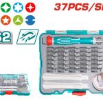 Total TACSD30376 طقم مفك مع راسيات 37 قطعة