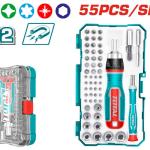 Total TACSD30556 55Pcs Screwdriver Bits Setطقم مفك مع راسيات