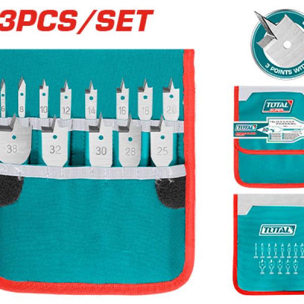 طقم ريش فراشه 13 قطعه 6-38 ملم TOTAL TACSD70131