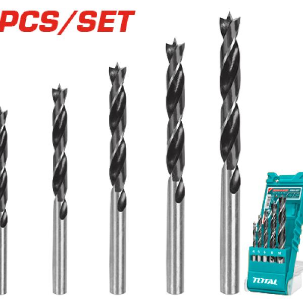 Total TACSD7056 5PCS Wood drill bits set طقم ريش خشب 4-10 ملم