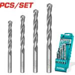 TOTAL TACSD7156 5PCS multi-function drill bits طقم ريش متعدد 4-10 ملم حديد باطون جرانيت