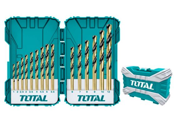 TOTAL TACSDL51501 15pcs HSS drill bits set طقم ريش حديد