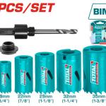 Total TACSH1071 Bi-metal Hole saw set 7Pcs 19,22,29,32,35 طقم هولسو