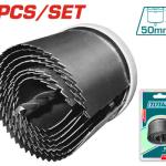 TOTAL TACSH3071 Hole saw set 7pcs hole saw set 7 قطعSize:26,32,38,45,50,56 طقم هولسو