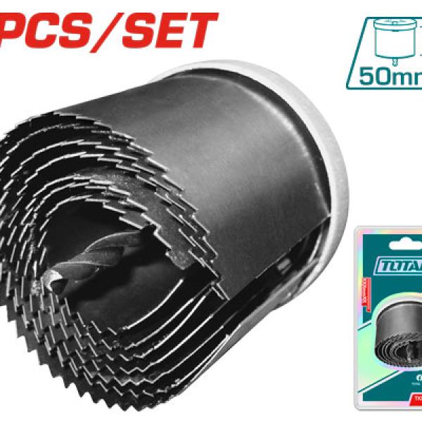 TOTAL TACSH3071 Hole saw set 7pcs hole saw set 7 قطعSize:26，32，38，45，50，56 طقم هولسو