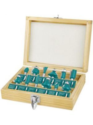 TOTAL TACSR1121 12pcs Router bits set(8mm) طقم ضربات فورمايكا