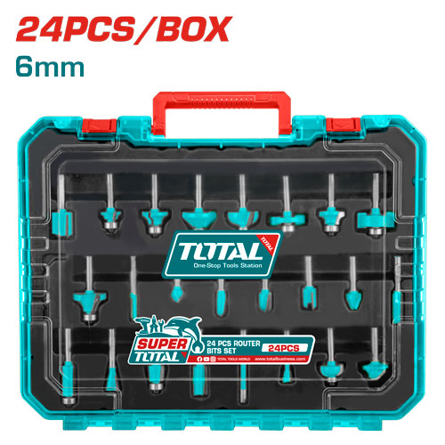Total TACSR12406 طقم ضربات فورمايكا 24 قطعة 6 ملم