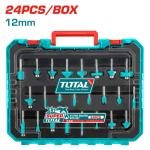 Total TACSR12412 طقم ضربات فورمايكا 24 قطعة 12 ملم