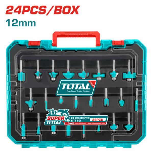 Total TACSR12412 طقم ضربات فورمايكا 24 قطعة 12 ملم