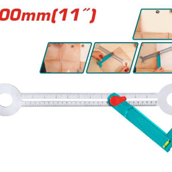 Total TAHS3011 Angle square زاوية علام متحركة مع ميزان ماء
