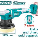 Total TAPLI2002 Lithium-Ion Angle Polisher 20 V صاروخ بولش شحن 125ملم برشليس سرعات بدون بطاريات حركة بيضاوي