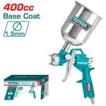 TOTAL TAT10401 SPRAY GUN 400cc فرد رش دهان + أساس فاله 1.5 ملم طاسه علويه