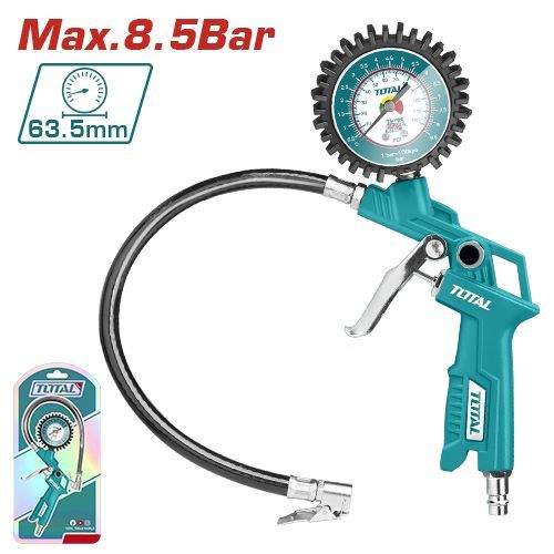 TOTAL TAT11601 Air tire inflating gun فرد عيارهواء مع ساعة