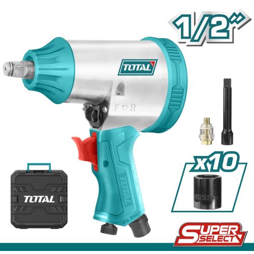 Total TAT41125 Air impact wrench set درل بناشرهواء 1/2 انش 312 نيوتن