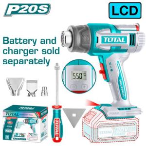 Total TBLI2003 سشوار صناعي شحن 20 فولت مع شاشة ديجتال بدون بطاريات