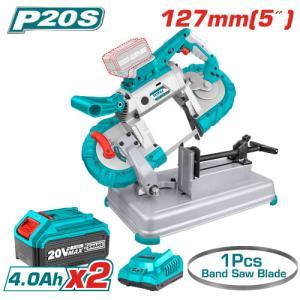 Total TBSLI201272 منشار شله 127ملم شحن مع بطاريات 4 امبير عدد 2 وشاحن